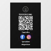 Maak contact met ons Zwart Zakelijk Logo Raamsticker (Vel)