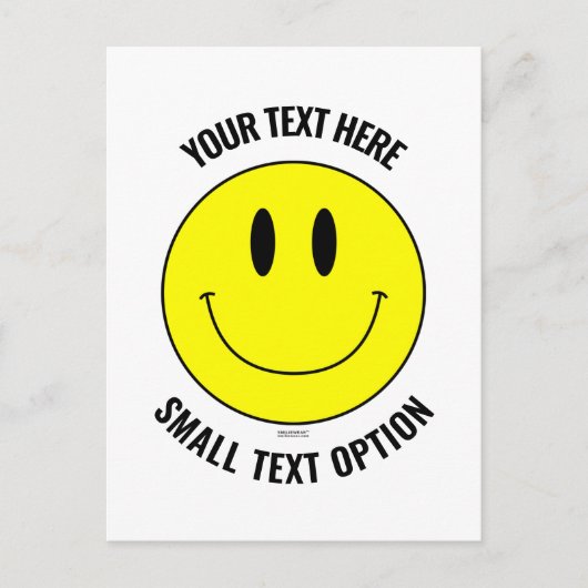 Maak, Creëer Je Eigen Smilie Smile Ansichtkaart Briefkaart (Voorkant)