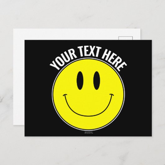 Maak, Creëer je eigen Smilie Smile Briefkaart (Voorkant / Achterkant)