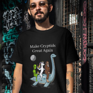 Maak Cryptiden Weer Groot T-shirt Alien Eenhoorn 