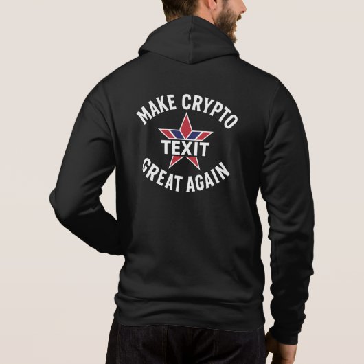 Maak Crypto Great Again Mannen Zip Up Hoodie (Achterkant)