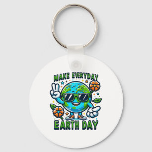 Maak dagelijkse Earth Day Environmental Love Stude Sleutelhanger