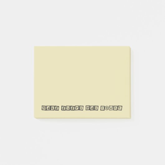 Maak dagelijkse telling Inspirerend Typografie Post-it® Notes (Voorkant)