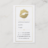 Maak de artistieke zwarte Chic Visitekaartje Afsprakenkaartje (Achterkant)