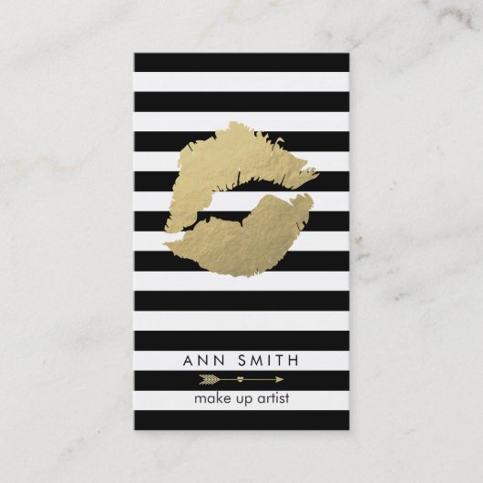 Maak de artistieke zwarte Chic Visitekaartje Afsprakenkaartje (Voorkant)