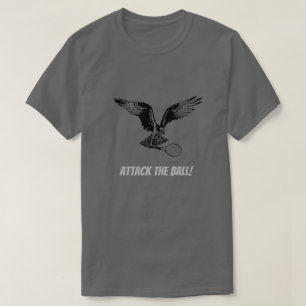 Maak de bal vast! Hawk Tennis Player met Tekst T-shirt