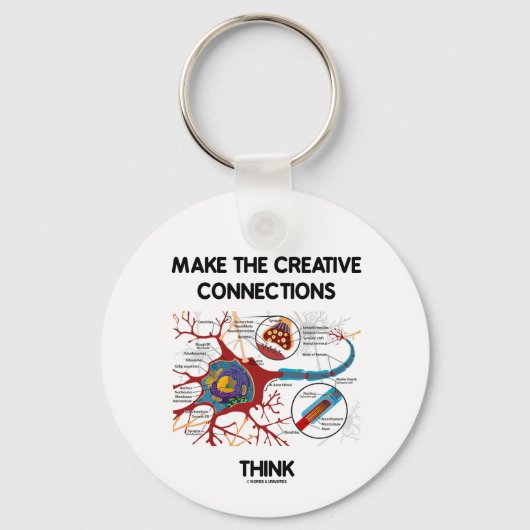 Maak de creatieve verbindingen denken (Neuron) Sleutelhanger (Voorkant)