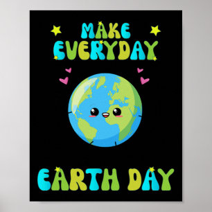 Maak de Dag van de Aarde Schattigee Dag van de Aar Poster