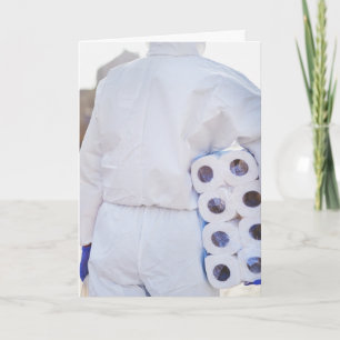 MAAK DE DAG VAN HET TOILET PAPIER HAZMAT SUIT-KAAR KAART