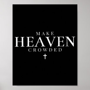 Maak de hemel druk bezet kruis minimalistische chr poster
