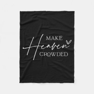 Maak de hemel druk kruis - Minimalistische christe Fleece Deken