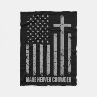 Maak de hemel druk Usa Amerikaanse vlag patriottis Fleece Deken
