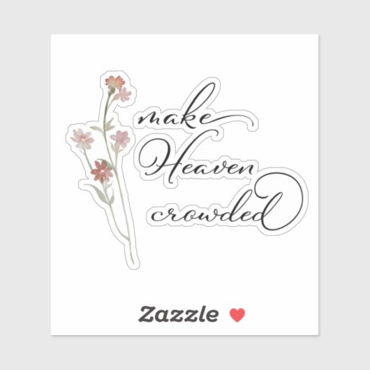 Maak de hemel vol bloemen sticker (Vel)