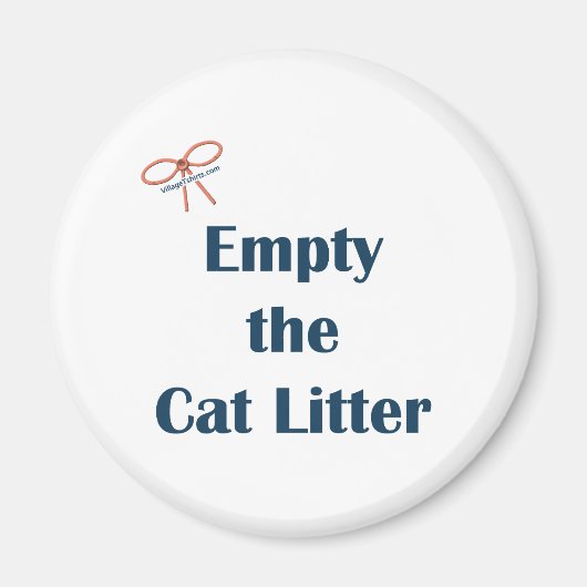 Maak de herinneringen voor het kattenbakje leeg magneet (Voorkant)