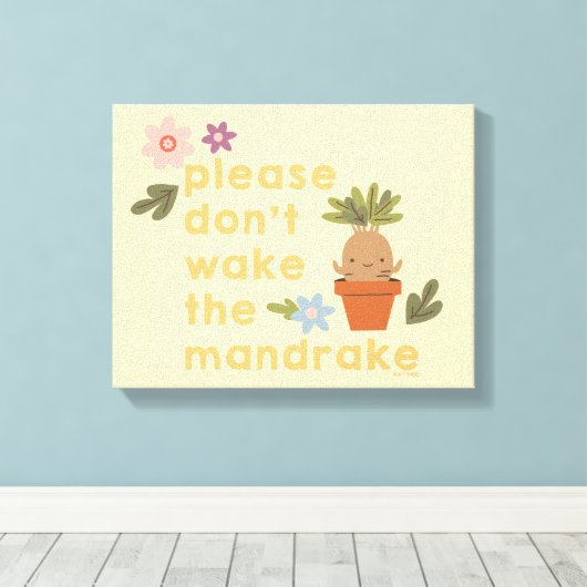 Maak de mandrake niet wakker canvas afdruk (Insitu (Houten vloer))