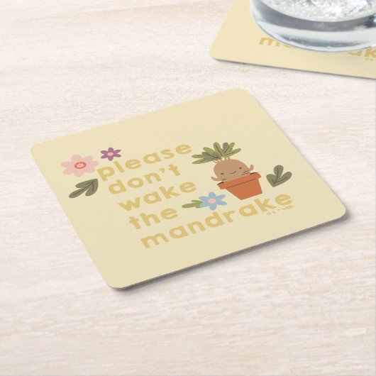 Maak de mandrake niet wakker vierkante kartonnen onderzetter (Schuin)