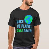 Maak de planeet weer groot zwart t-shirt (Voorkant)