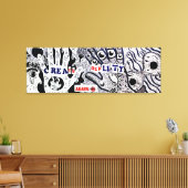 Maak de realiteit opnieuw canvas afdruk (Insitu (Woonkamer))