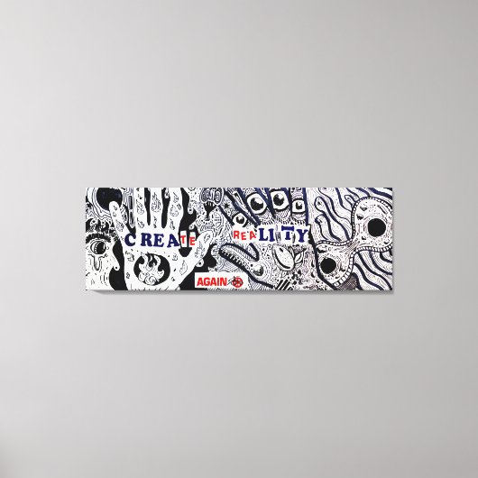 Maak de realiteit opnieuw canvas afdruk (Voorkant)