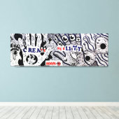 Maak de realiteit opnieuw canvas afdruk (Insitu (Houten vloer))