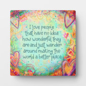 'Maak de wereld beter' Geïnspireerd als een plaque Fotoplaat (Voorkant)