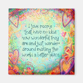 Maak de wereld beter Inspirerend vrienden  Magneet (Voorkant)