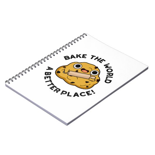 Maak de wereld een betere plek leuke bakken grap notitieboek (Linkerzijde)