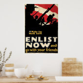 Maak de wereld veilig ~ Enlist nu Poster (Keuken)