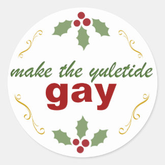 Maak de Yuletide Gay sticker