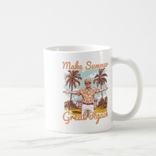 Maak de zomer weer geweldig strandvakantie grappig koffiemok