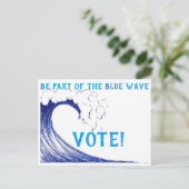 Maak deel uit van de blauwe golf 2020 briefkaart (Staand voorkant)