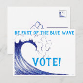 Maak deel uit van de blauwe golf 2020 briefkaart (Voorkant / Achterkant)