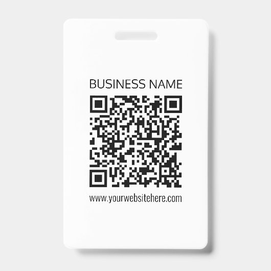 Maak direct een bedrijfs-QR-code met bewerkbare te Badge (Voorzijde)
