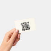 Maak direct een QR-code | Bewerkbare Off White Badge (Handheld)