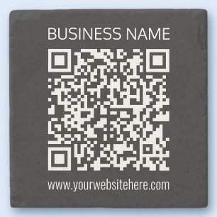 Maak direct een QR-code met de URL van uw website Stenen Onderzetter