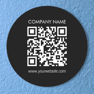 Maak direct een QR-code Moderne, eenvoudige opmaak Ronde Sticker