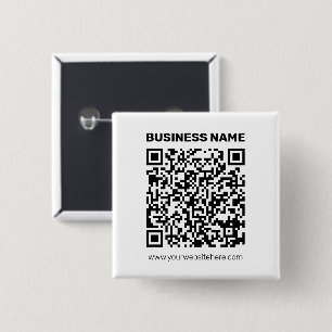 Maak direct een QR-code voor elk websiteadres Vierkante Button 5,1 Cm