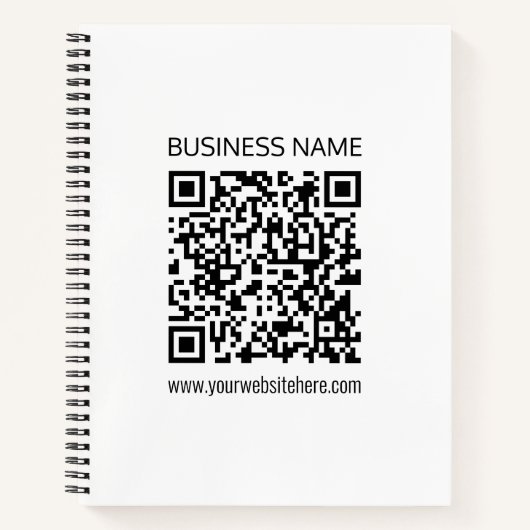 Maak direct een zakelijke QR-code met bewerkbare t Notitieboek (Voorkant)