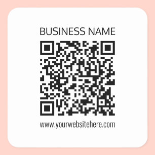 Maak direct een zakelijke QR-code met bewerkbare t Vierkante Sticker
