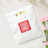 Maak direct je eigen QR-code | Bewerkbare rood Bedankzakje (Gezegeld)