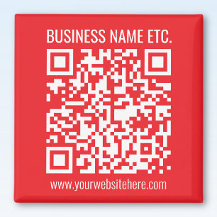 Maak direct je eigen QR-code Bewerkbare rood Magneet