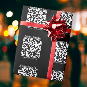 Maak direct QR-code met tegelpatroon en naam enz. Cadeaupapier
