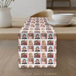Maak een aangepaste fotocollage met 4 foto's korte tafelloper