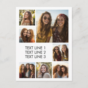 Maak een aangepaste fotocollage met 7 foto's briefkaart