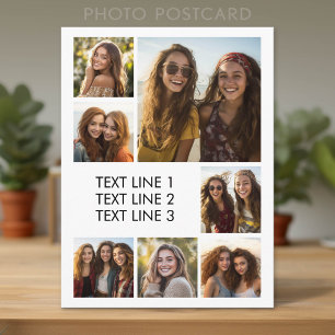 Maak een aangepaste fotocollage met 7 foto's briefkaart