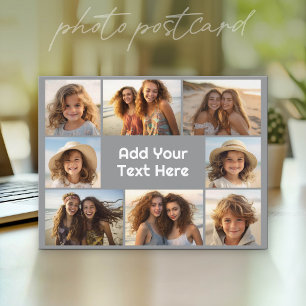 Maak een aangepaste fotocollage met 8 foto's briefkaart
