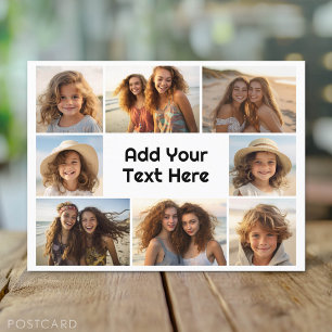 Maak een aangepaste fotocollage met 8 foto's briefkaart
