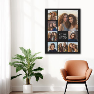 Maak een aangepaste fotocollage met 8 foto's canvas afdruk