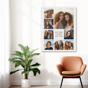 Maak een aangepaste fotocollage met 8 foto's canvas afdruk