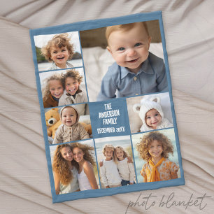 Maak een aangepaste fotocollage met 8 foto's fleece deken